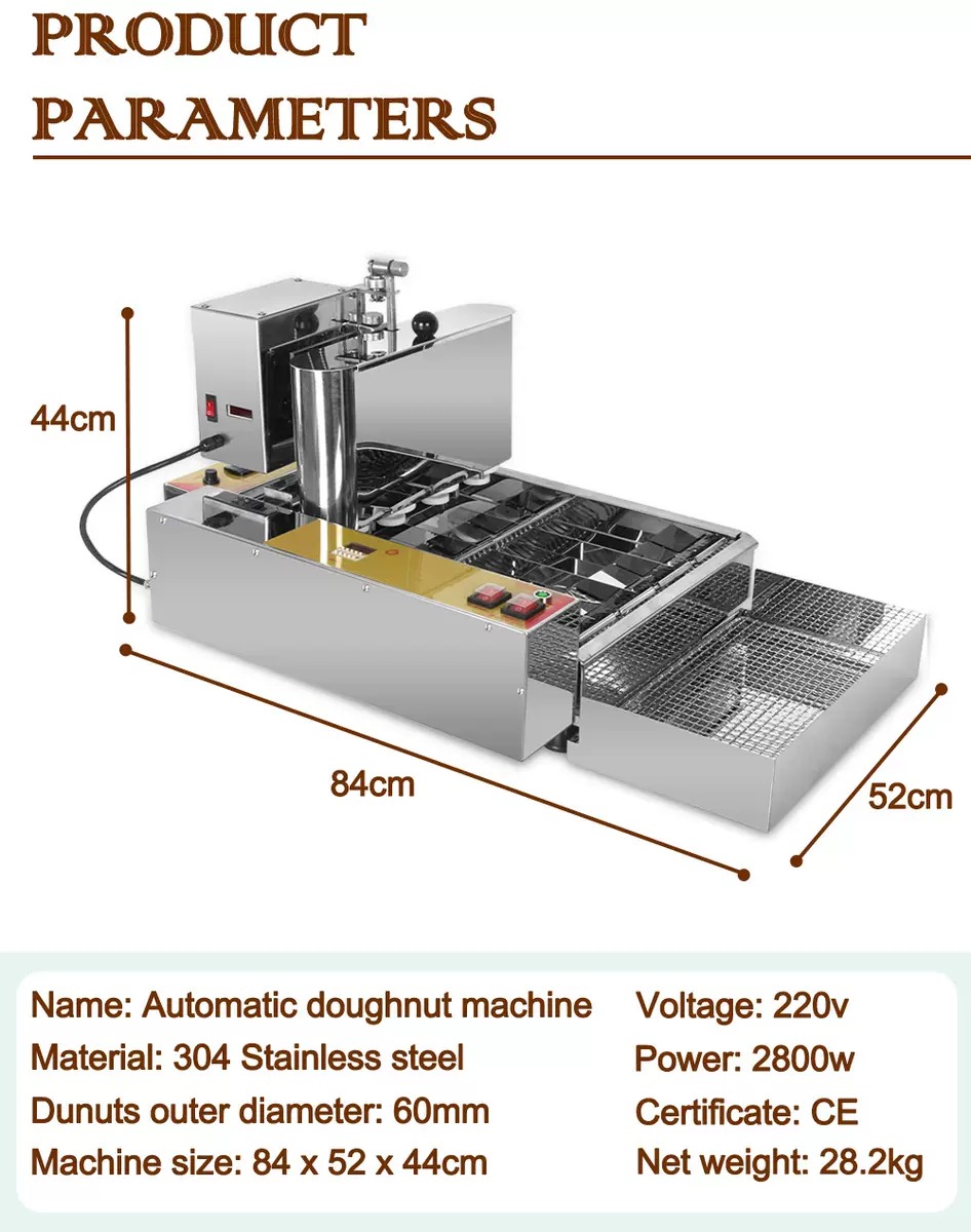 2800W Electric Commercial 4 Ro - огляд і ціна Donut Maker Mini