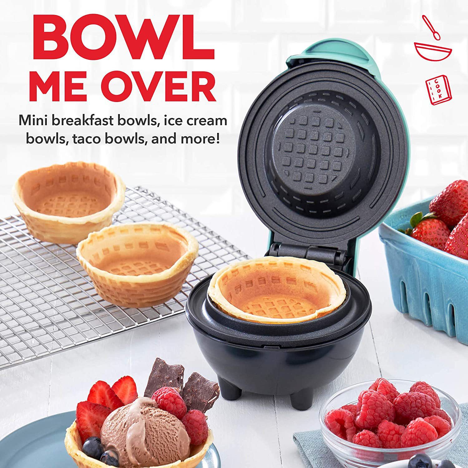110V/220V Waffle Bowl Maker, B - огляд і ціна Donut Maker Mini