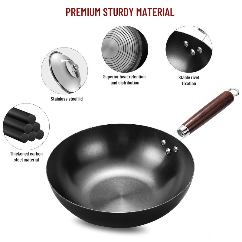 Flat Bottom Wok Pan 32cm Skill - огляд і ціна Wok Electric Flat