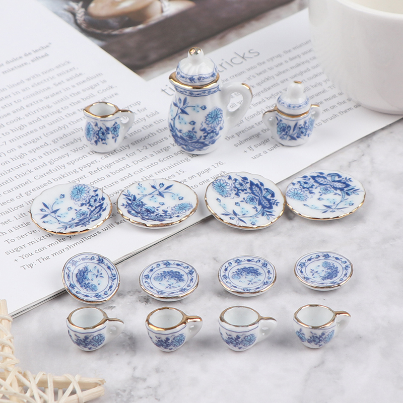 15Pcs 1:12 Miniature Porcelain - огляд і ціна Kitchen Appliances Toys