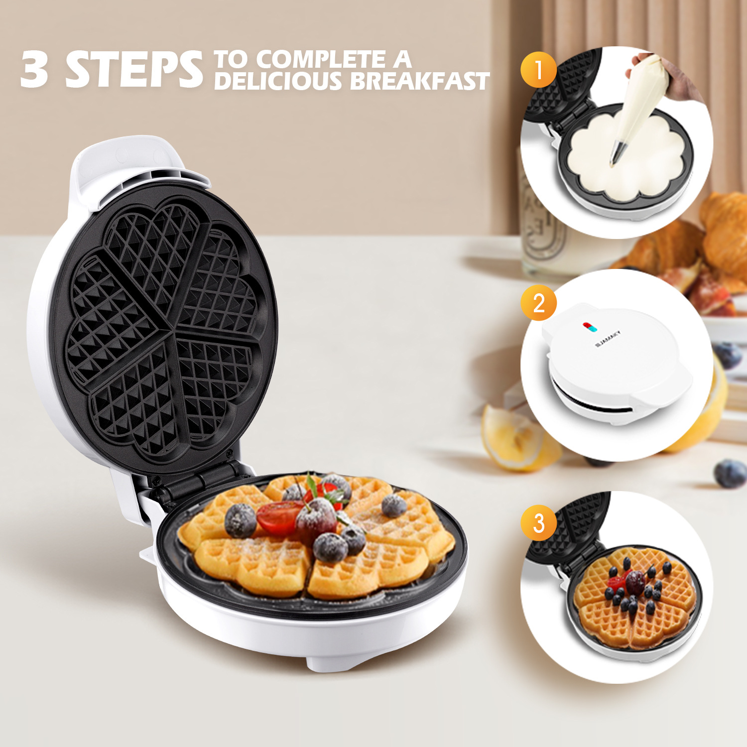 Breakfast Waffle Molds Egg Cak - огляд і ціна Donut Maker Mini