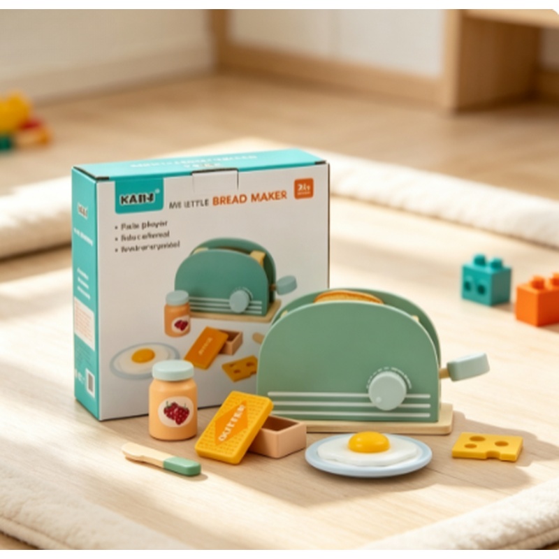 Wooden Simulation Toaster Toy  - огляд і ціна Kitchen Appliances Kids