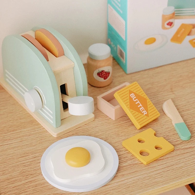 Wooden Simulation Toaster Toy  - огляд і ціна Kitchen Appliances Kids