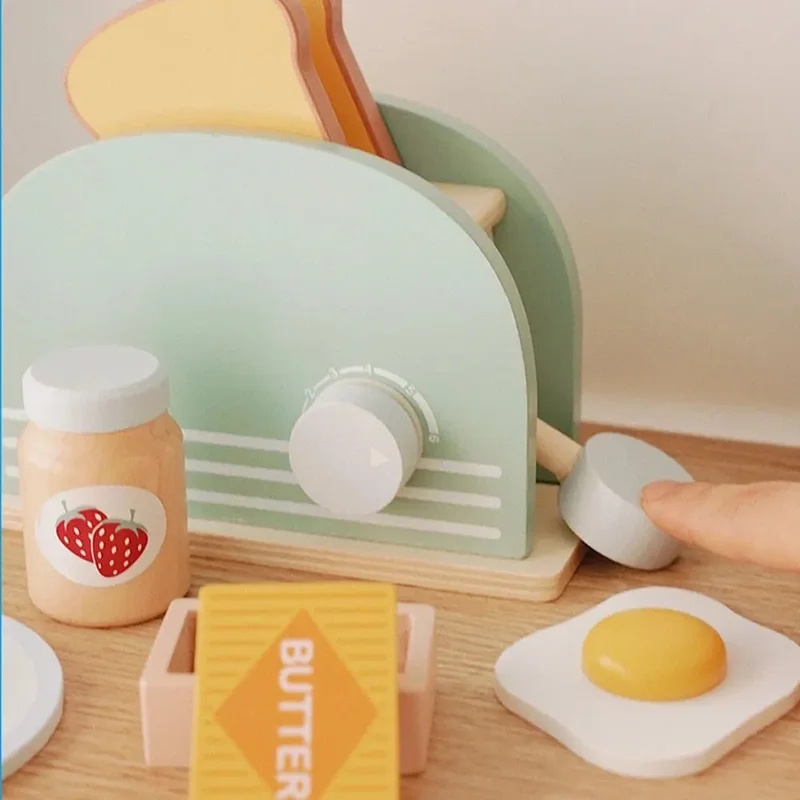 Wooden Simulation Toaster Toy  - огляд і ціна Kitchen Appliances Kids