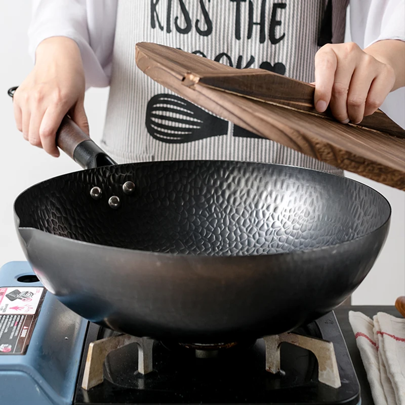 Carbon Steel Wok Pan 32cm Stir - огляд і ціна Wok Electric Flat