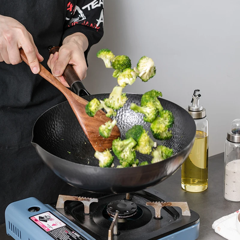Carbon Steel Wok Pan 32cm Stir - огляд і ціна Wok Electric Flat