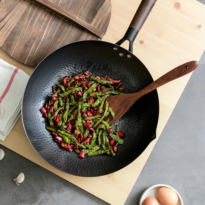 Carbon Steel Wok Pan 32cm Stir - огляд і ціна Wok Electric Flat