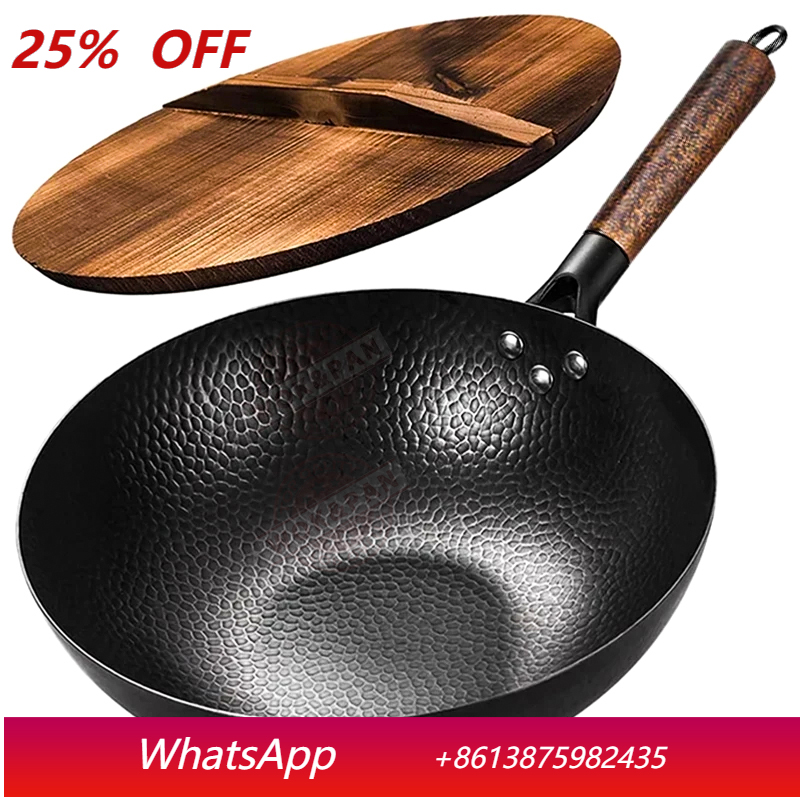 Carbon Steel Wok Pan 32cm Stir - огляд і ціна Wok Electric Flat