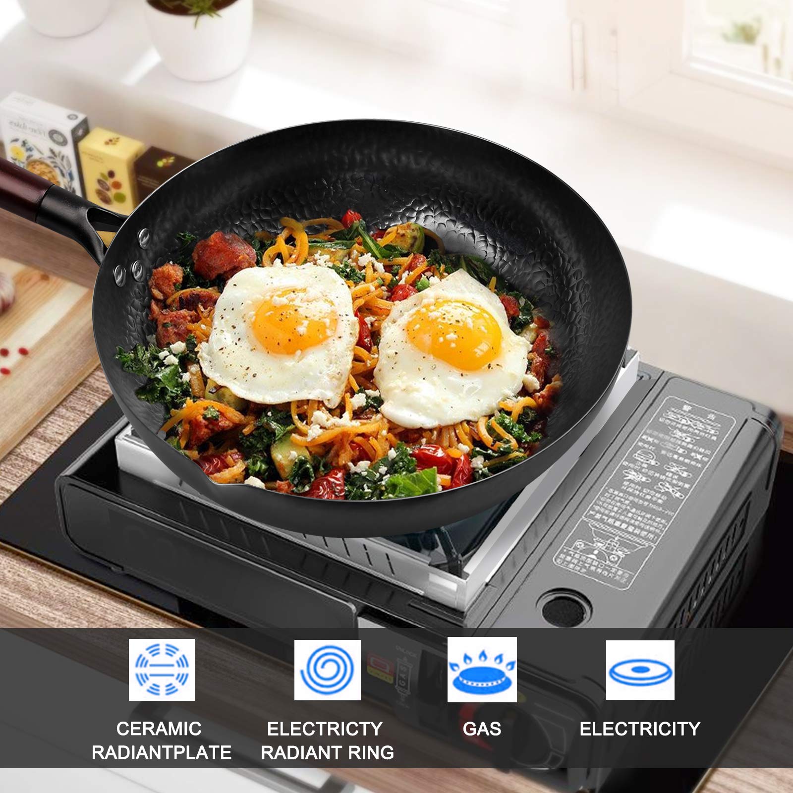 Carbon Steel Wok,Woks and Stir - огляд і ціна Wok Electric Flat