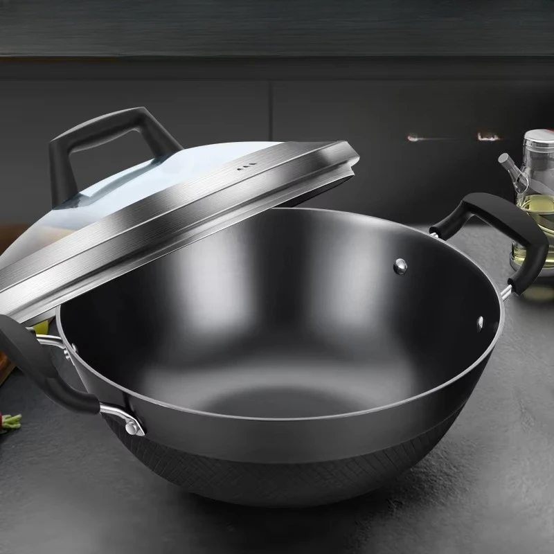 Flat bottom frying pan Stainle - огляд і ціна Wok Electric Flat