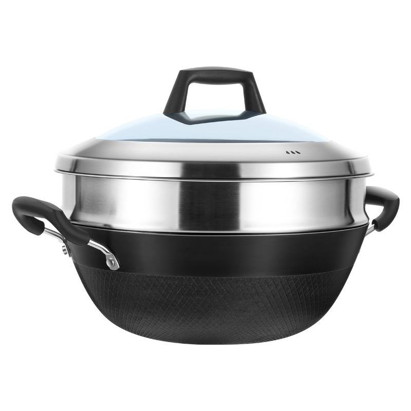 Flat bottom frying pan Stainle - огляд і ціна Wok Electric Flat